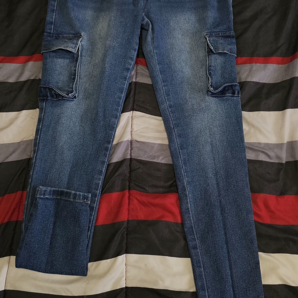 Women's Blue Cargo Slim Jeans - Unbranded - Picture 3 of 9